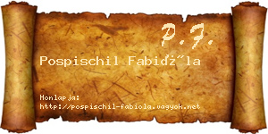 Pospischil Fabióla névjegykártya